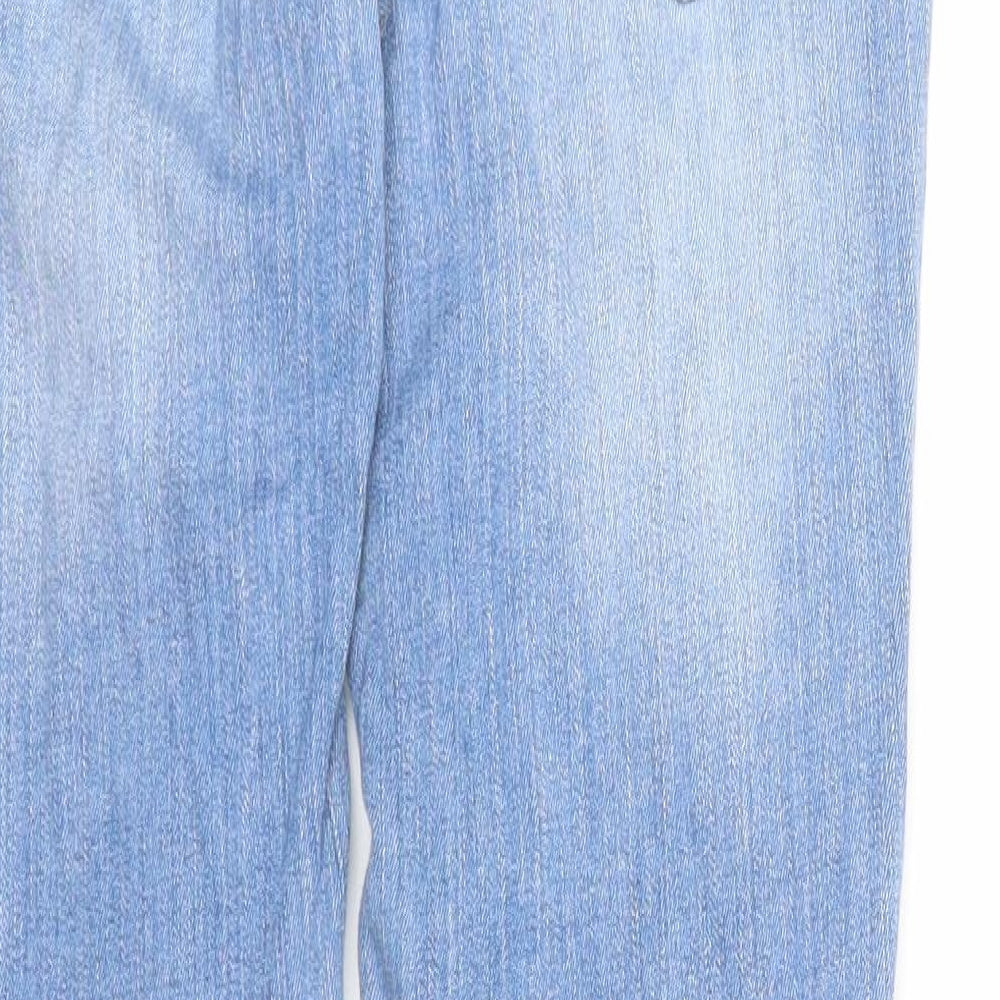 b.young Womens Blue Floral Cotton Skinny Jeans Size 27 in Regular Zip