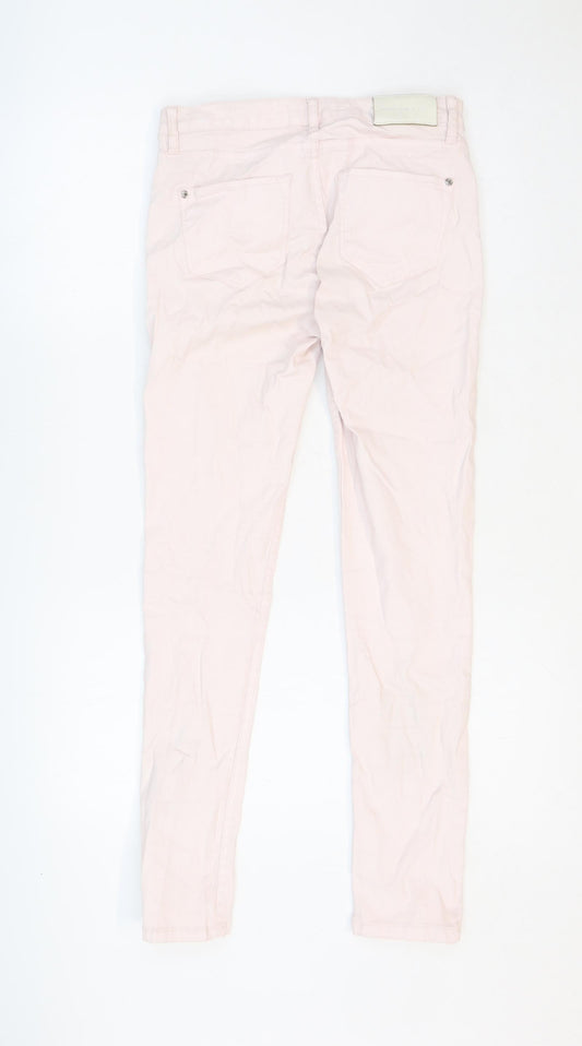 Mango Womens Pink Cotton Skinny Jeans Size 6 Regular Zip