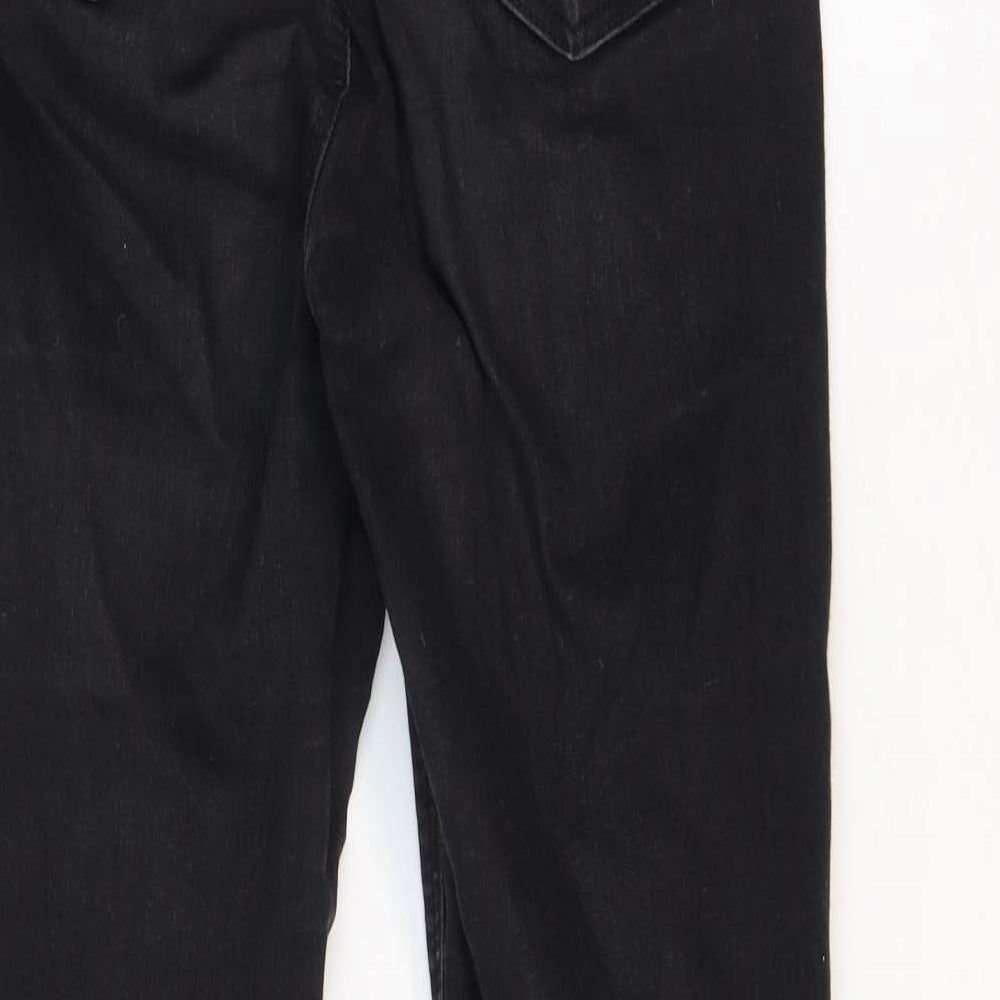 Topshop Womens Black Cotton Skinny Jeans Size 28 in Regular Zip