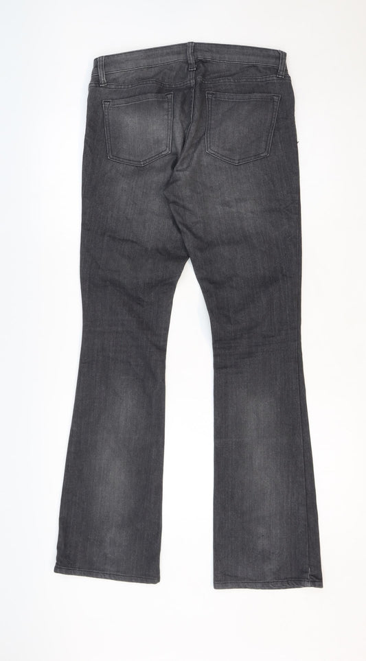 Gap Womens Grey Cotton Bootcut Jeans Size 31 in Regular Zip