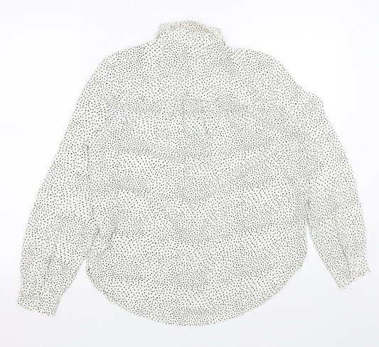 Womens UK Size 6 H&M White Basic Button-Up