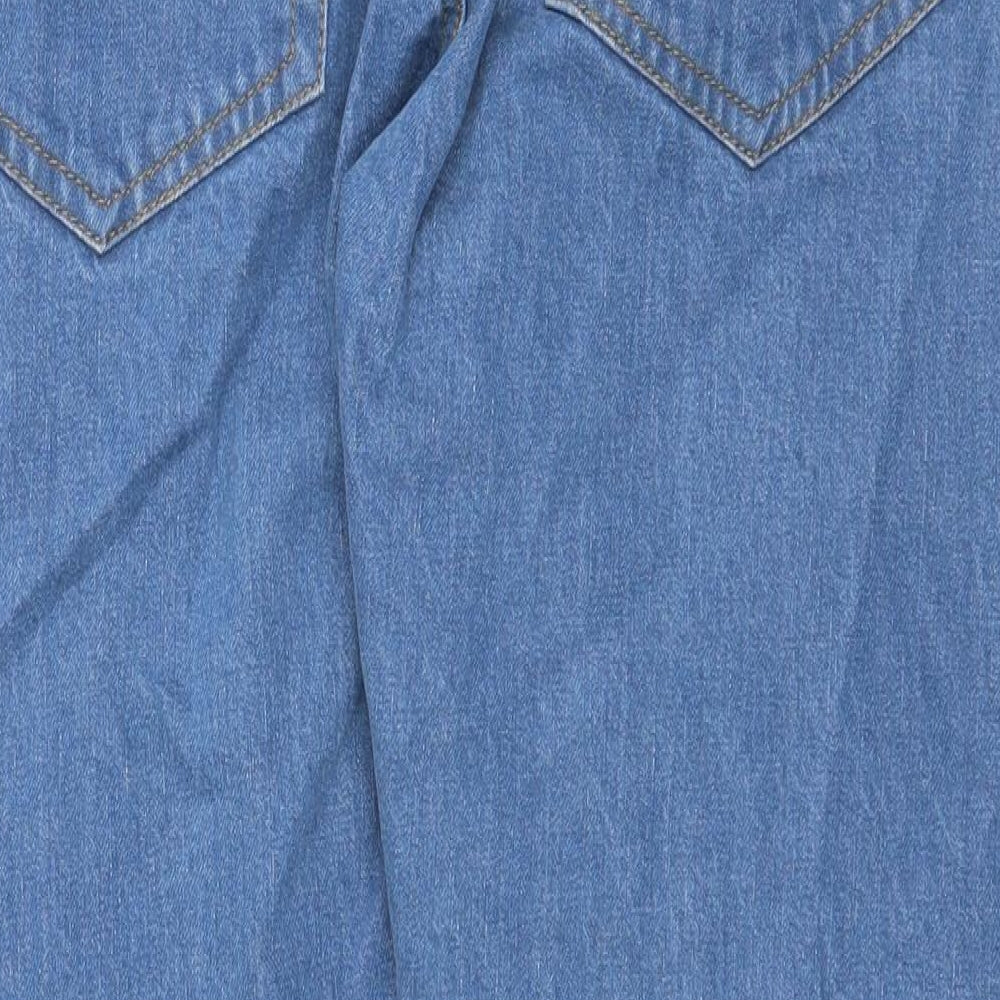 Very Womens Blue Cotton Straight Jeans Size 34 in Regular Zip