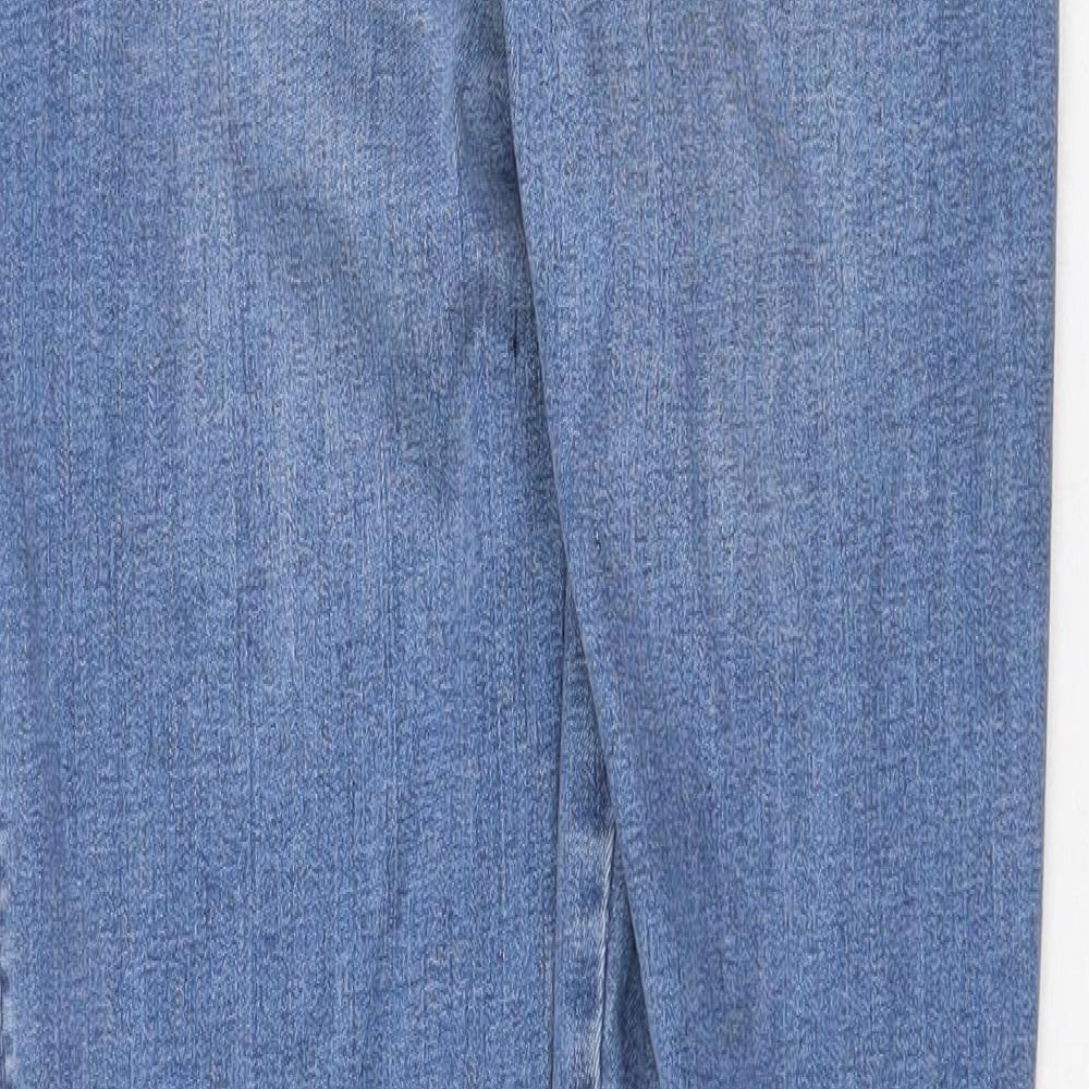 Zara Womens Blue Cotton Skinny Jeans Size 28 in Regular Zip
