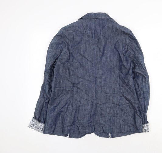 Womens UK Size 12 Cotton Traders Blue Jacket