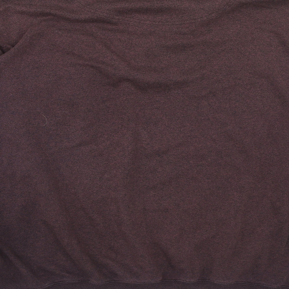 Belikia Mens Purple Herringbone Cotton Pullover Sweatshirt Size L