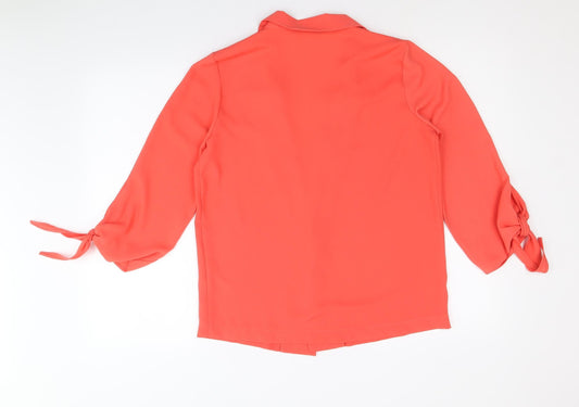 Dorothy Perkins Womens Orange Polyester Jacket Blazer Size 10