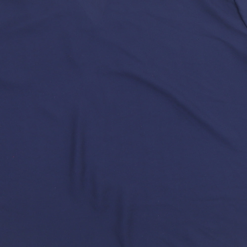 SheIn Womens Blue Polyester Basic T-Shirt Size S Scoop Neck