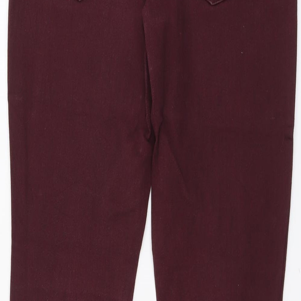 FOREVER 21 Womens Red Cotton Skinny Jeans Size 14 L29 in Regular Button