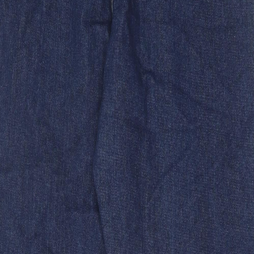 Boohoo Womens Blue Cotton Skinny Jeans Size 10 Regular Zip