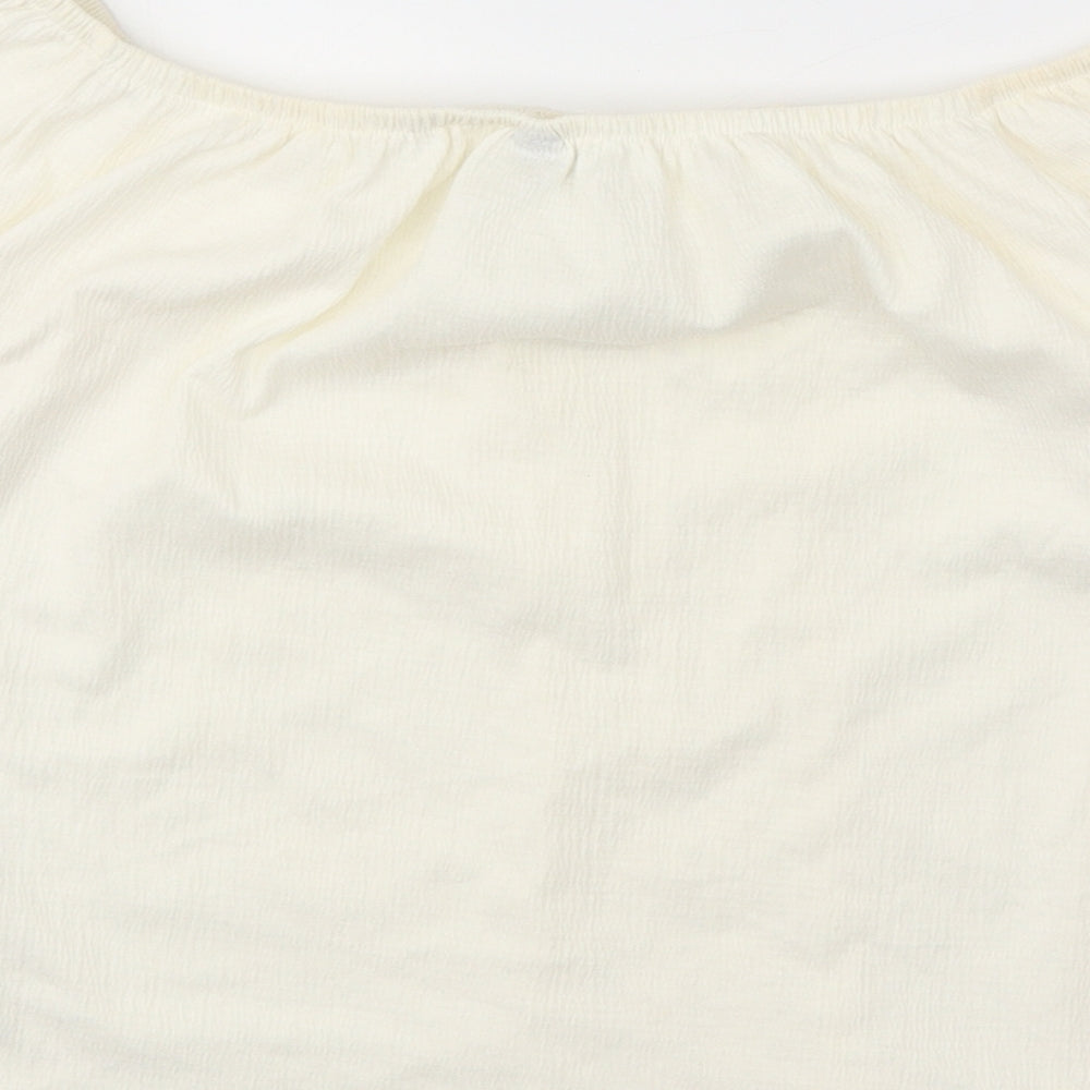 Womens UK Size M Divided Ivory Basic Blouse