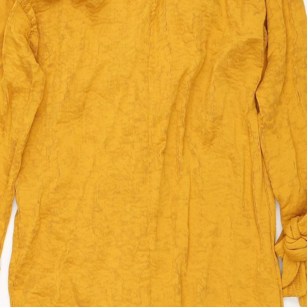 Womens UK Size 10 Topshop Yellow Overcoat