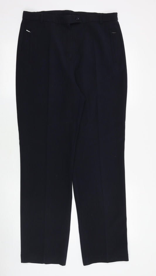 Womens UK Size 32 in Marks and Spencer Regular Fit Blue Trousers