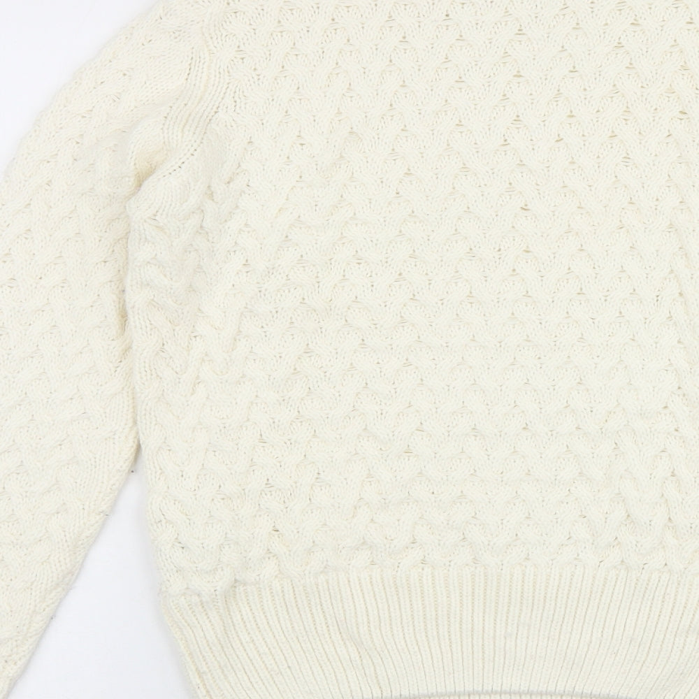 Womens UK Size S QED London White Pullover Jumper