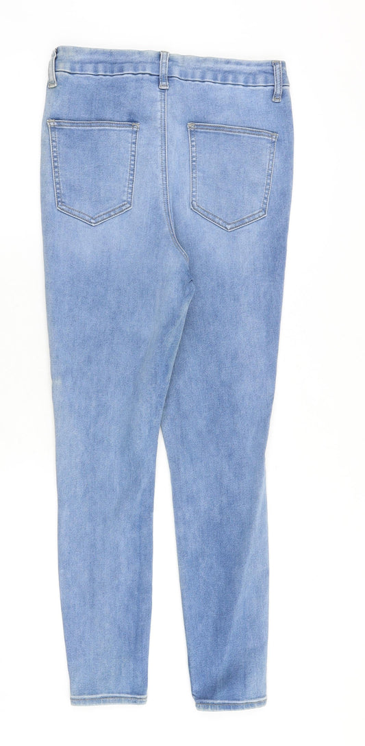 ASOS Womens Blue Cotton Skinny Jeans Size 30 in Slim Zip
