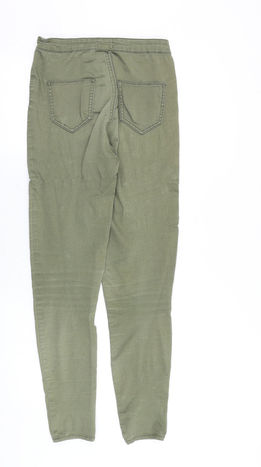 F&F Womens Green Cotton Skinny Jeans Size 26 in Slim Zip