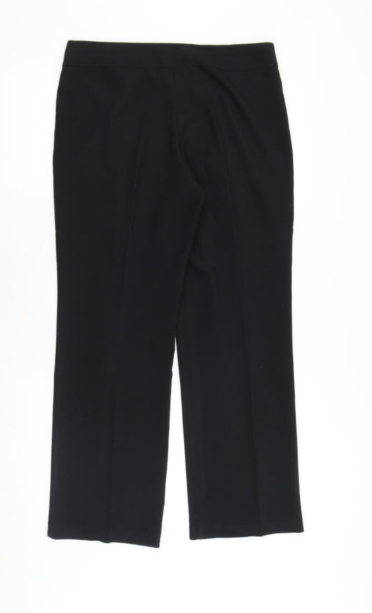 George Womens Black Polyester Dress Pants Trousers Size 32 in Regular Zip