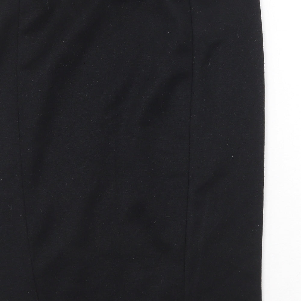 Dorothy Perkins Womens Black Polyester Straight & Pencil Skirt Size 12