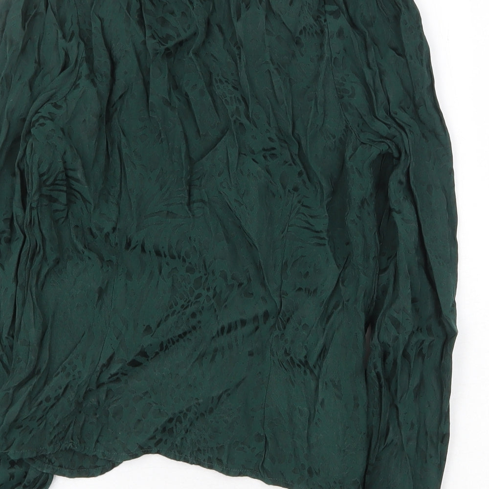 Womens UK Size 6 H&M Green Basic Blouse