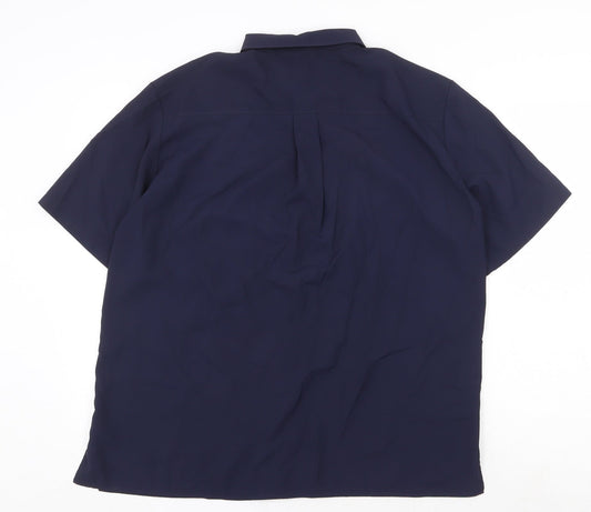 Womens UK Size 14 St Michael Blue Basic Button-Up