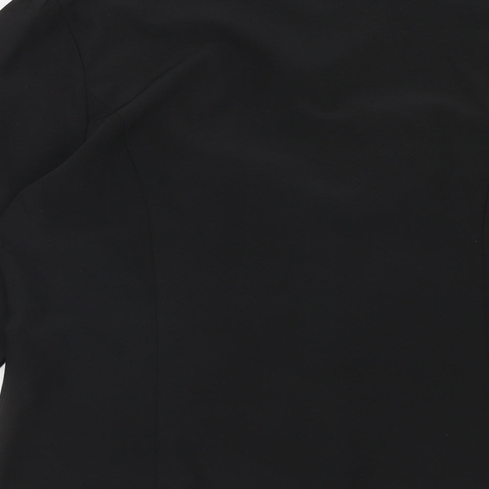 Womens UK Size L Preworn Black Basic Button-Up