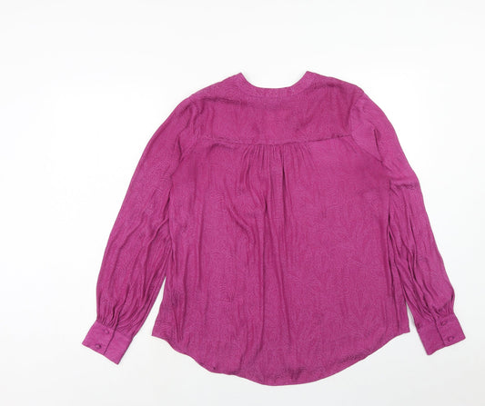Womens UK Size 10 NEXT Purple Basic Blouse