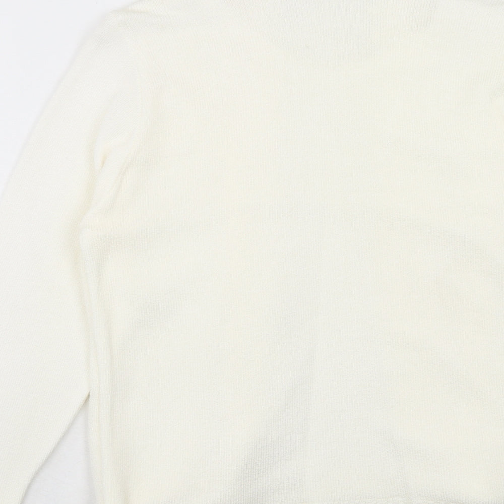 Womens UK Size S Impressions Ivory Cardigan Jumper