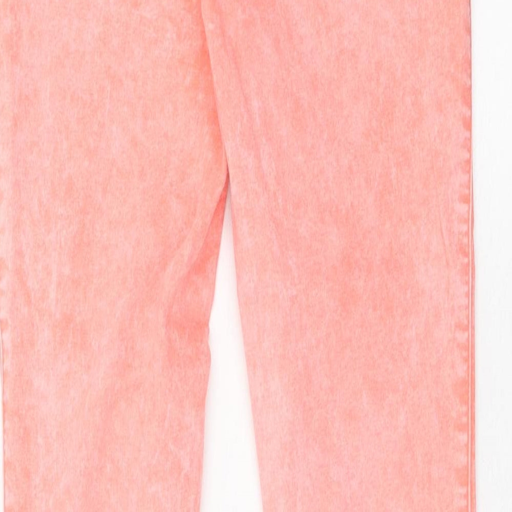 Select Womens Pink Cotton Skinny Jeans Size 6 Regular Zip