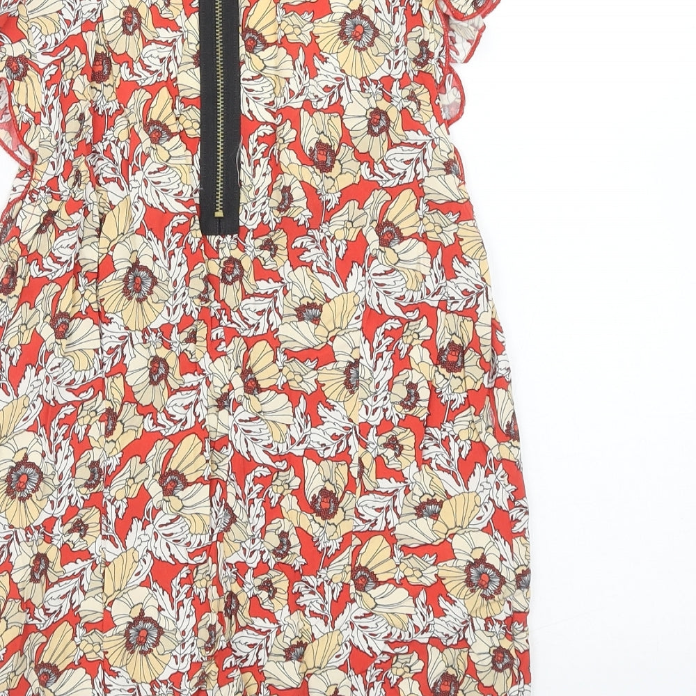 Womens UK Size 8 Dorothy Perkins Red Basic Blouse