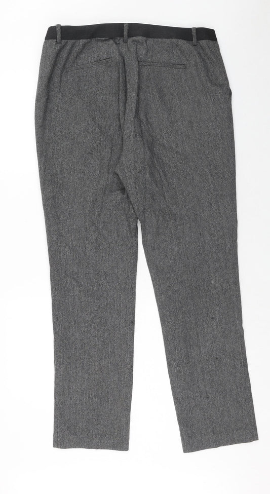 Womens UK Size 32 in Uniqlo Regular Fit Dress Pants Grey Trousers