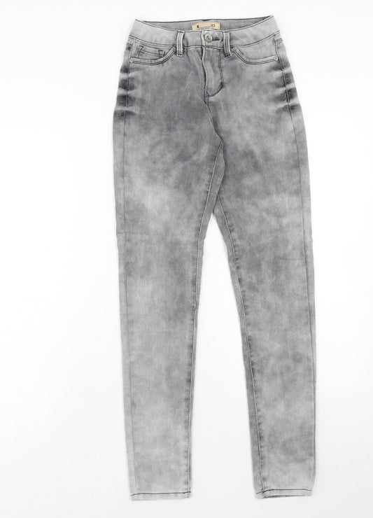 Womens UK Size 26 in Blue Spice Regular Fit Skinny Grey Jeans