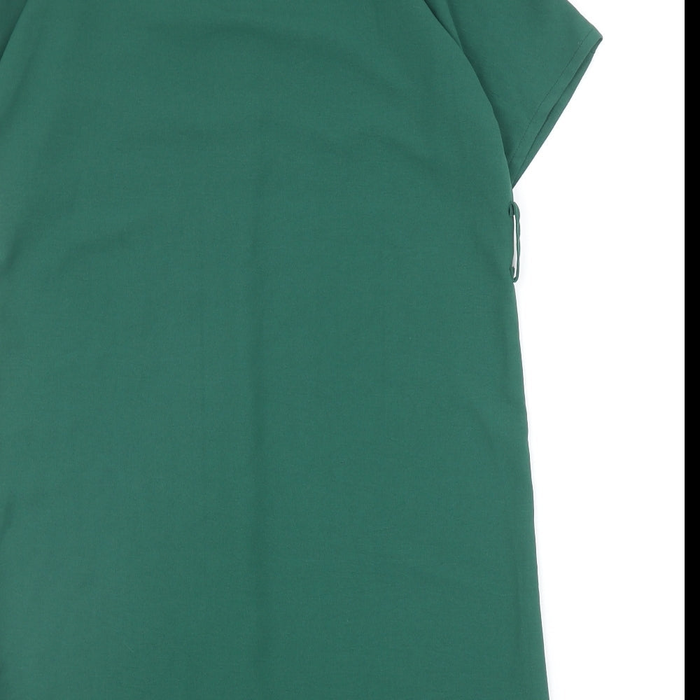 SheIn Womens Green Polyester Shirt Dress Size XS Collared Button