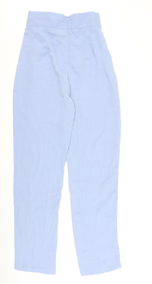 SheIn Womens Blue Polyester Dress Pants Trousers Size S Regular Zip