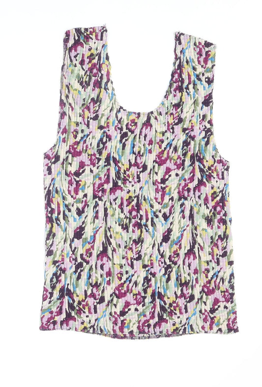 Womens UK Size L Nicola Multicoloured Basic Tank