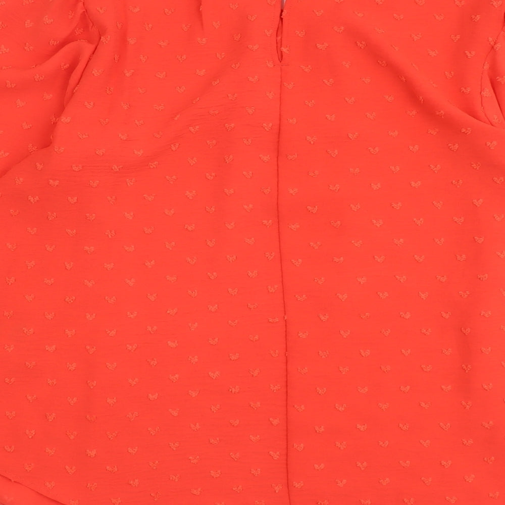 Womens UK Size 10 Marks and Spencer Orange Basic Blouse