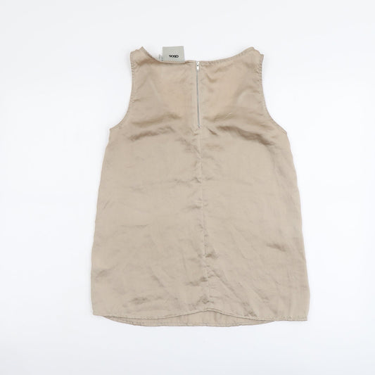 Womens UK Size 8 ASOS Beige Basic Tank