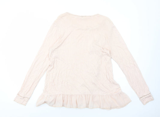 Womens UK Size 16 NEXT Pink Basic Blouse