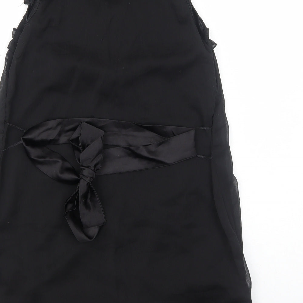 AX Paris Womens Black Polyester A-Line Size 8 Round Neck Pullover