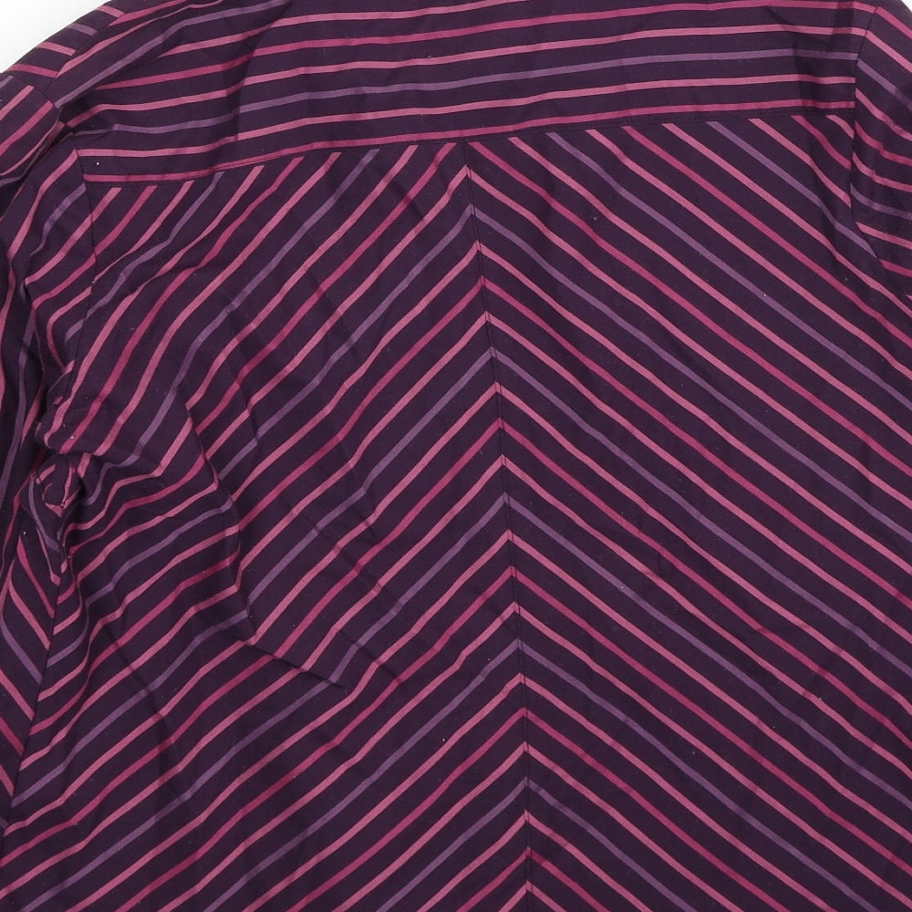 Womens UK Size 12 Preworn Purple Basic Button-Up