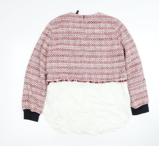 Womens UK Size L Zara Red Pullover Jumper