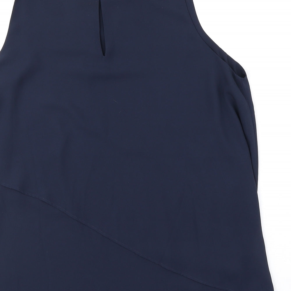 Womens UK Size M Mango Blue Basic Tank