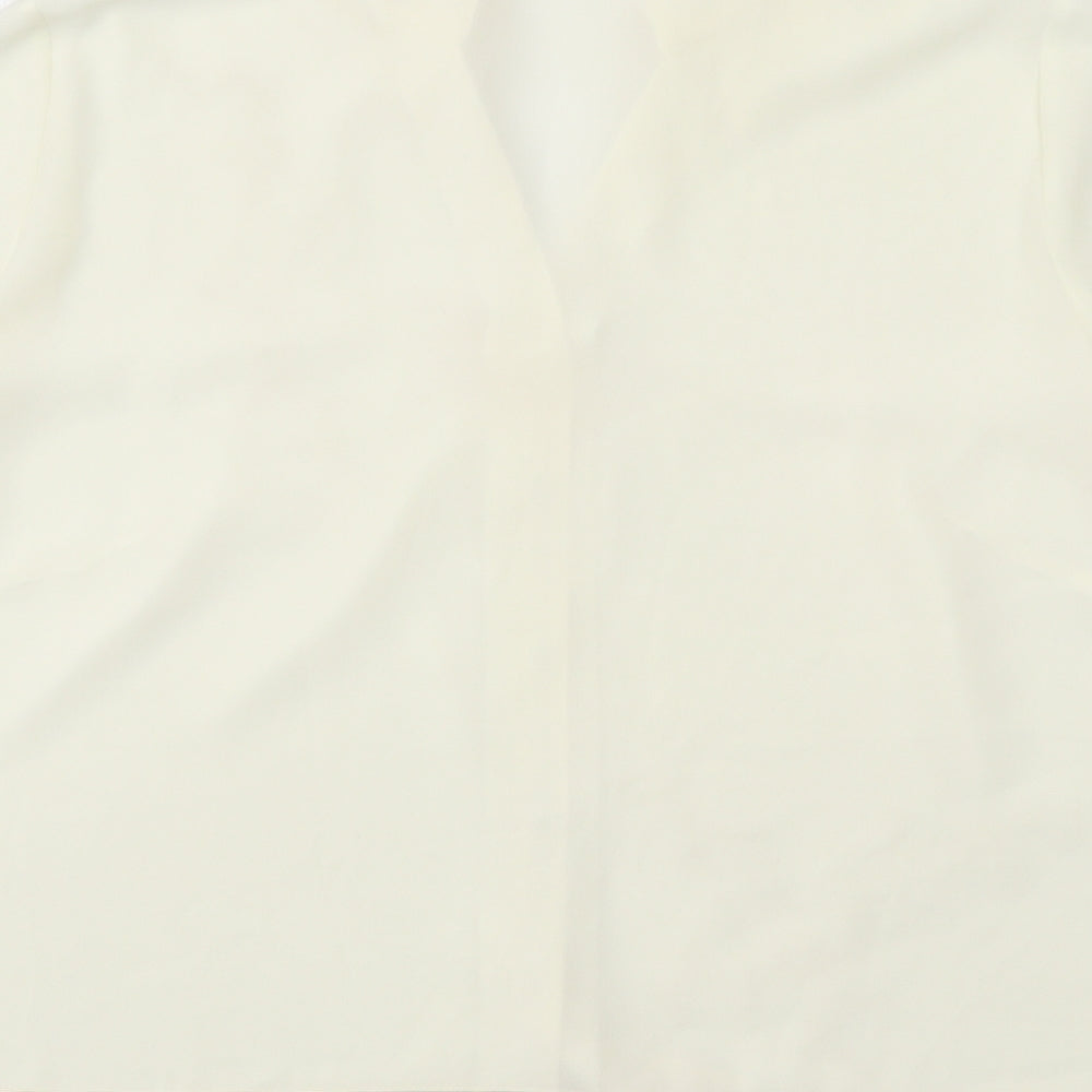 Womens UK Size 16 Marks and Spencer Ivory Basic Button-Up
