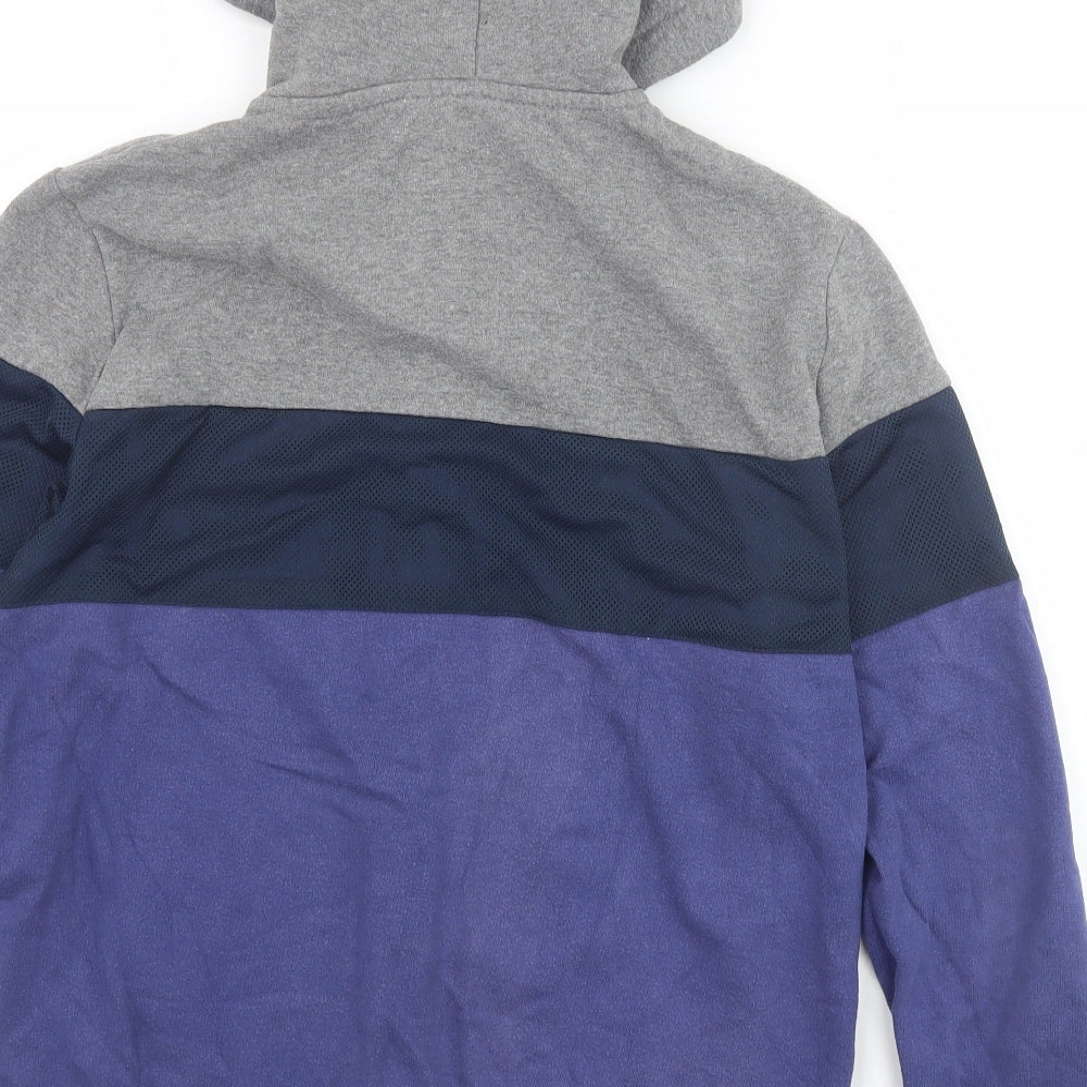 Brave Soul Womens Purple Cotton Full Zip Hoodie Size S Zip - Colourblock