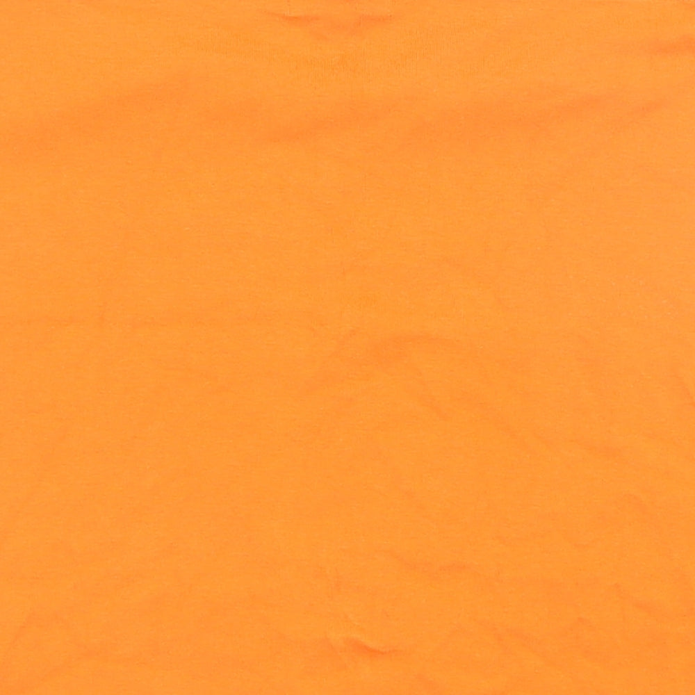 Papaya Womens Orange 100% Cotton Basic Tank Size 16 Off the Shoulder