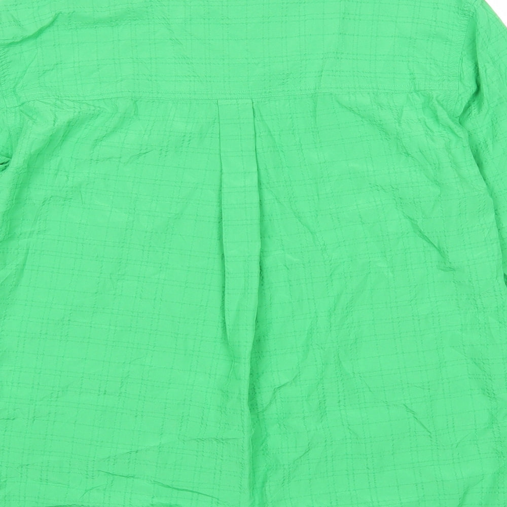 Womens UK Size 8 Marks and Spencer Green Basic Button-Up