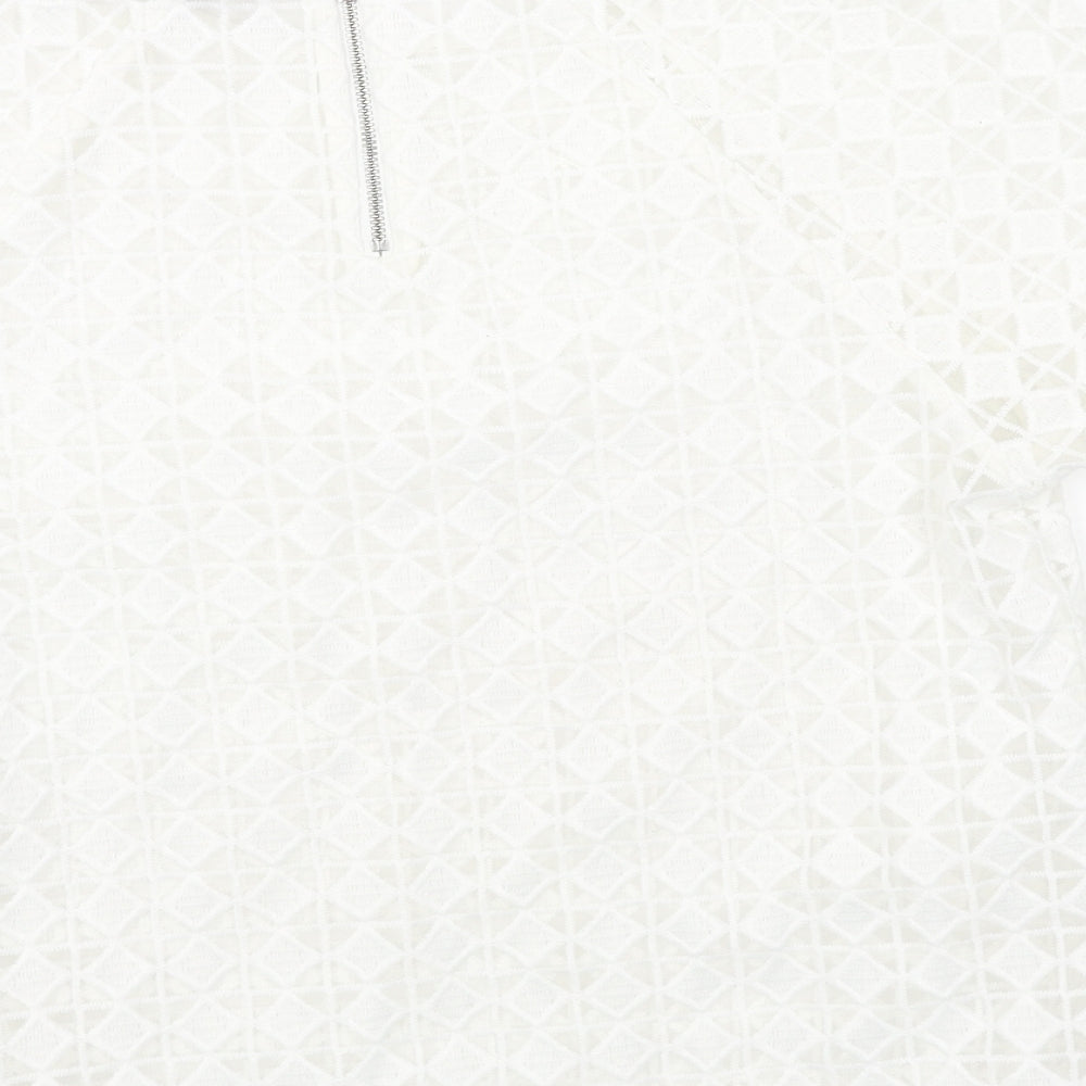 Womens UK Size 10 NEXT White Basic Blouse