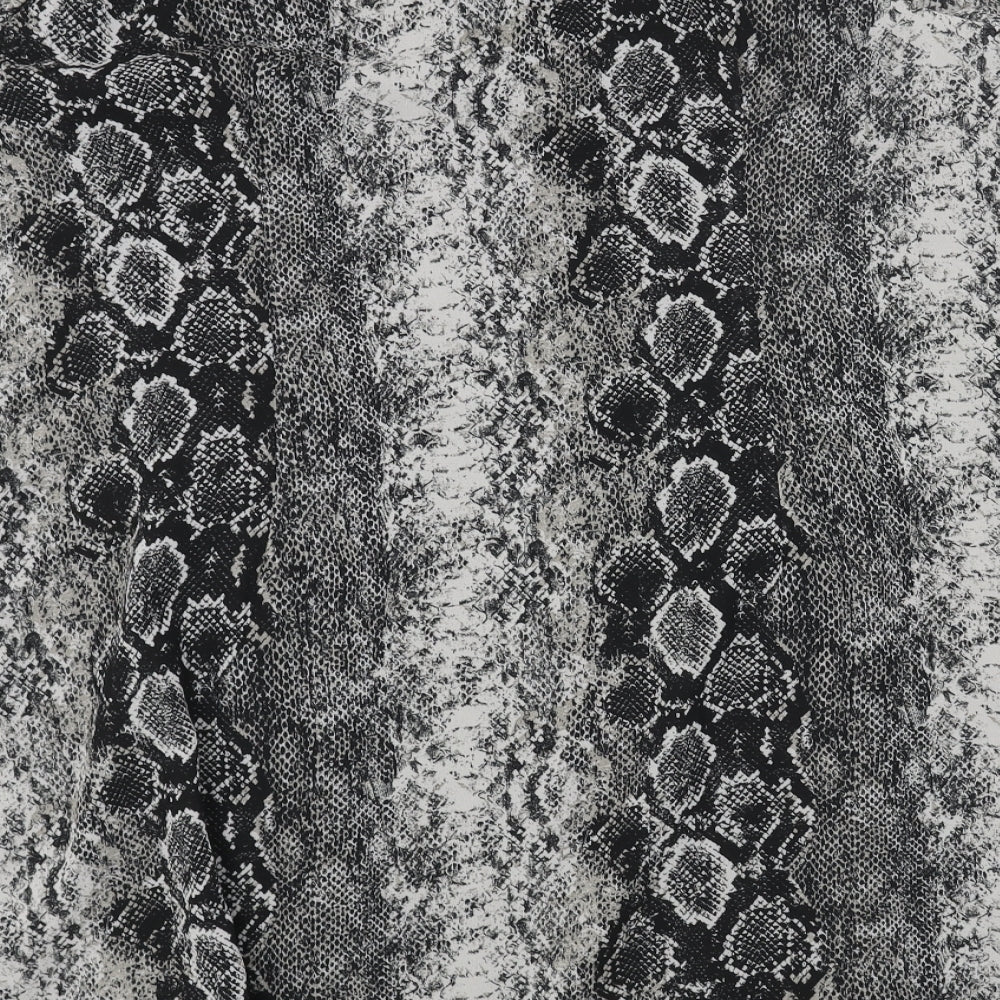Primark Womens Grey Animal Print Polyester A-Line Size 16 Round Neck Pullover - Snakeskin Pattern