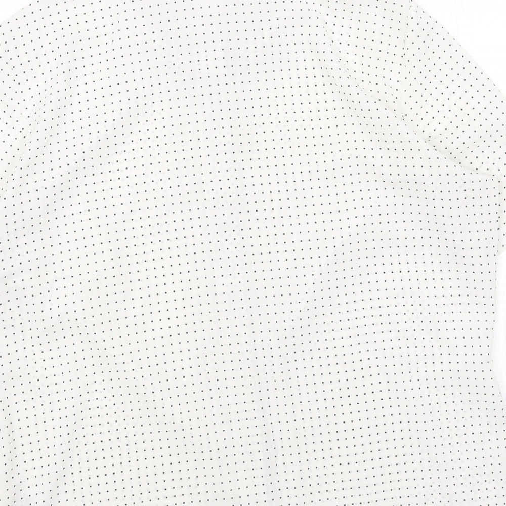 Womens UK Size 16 Marks and Spencer White Basic Button-Up