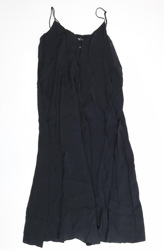 Zara Womens Black Modal Trapeze & Swing Size S V-Neck Pullover