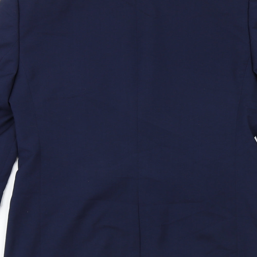 Mens UK Size 38 River Island Regular Blue Suit Jacket