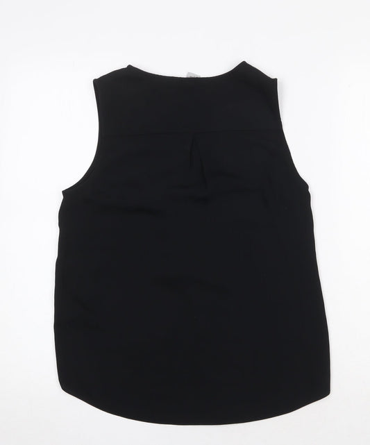 Womens UK Size 4 H&M Black Basic Tank